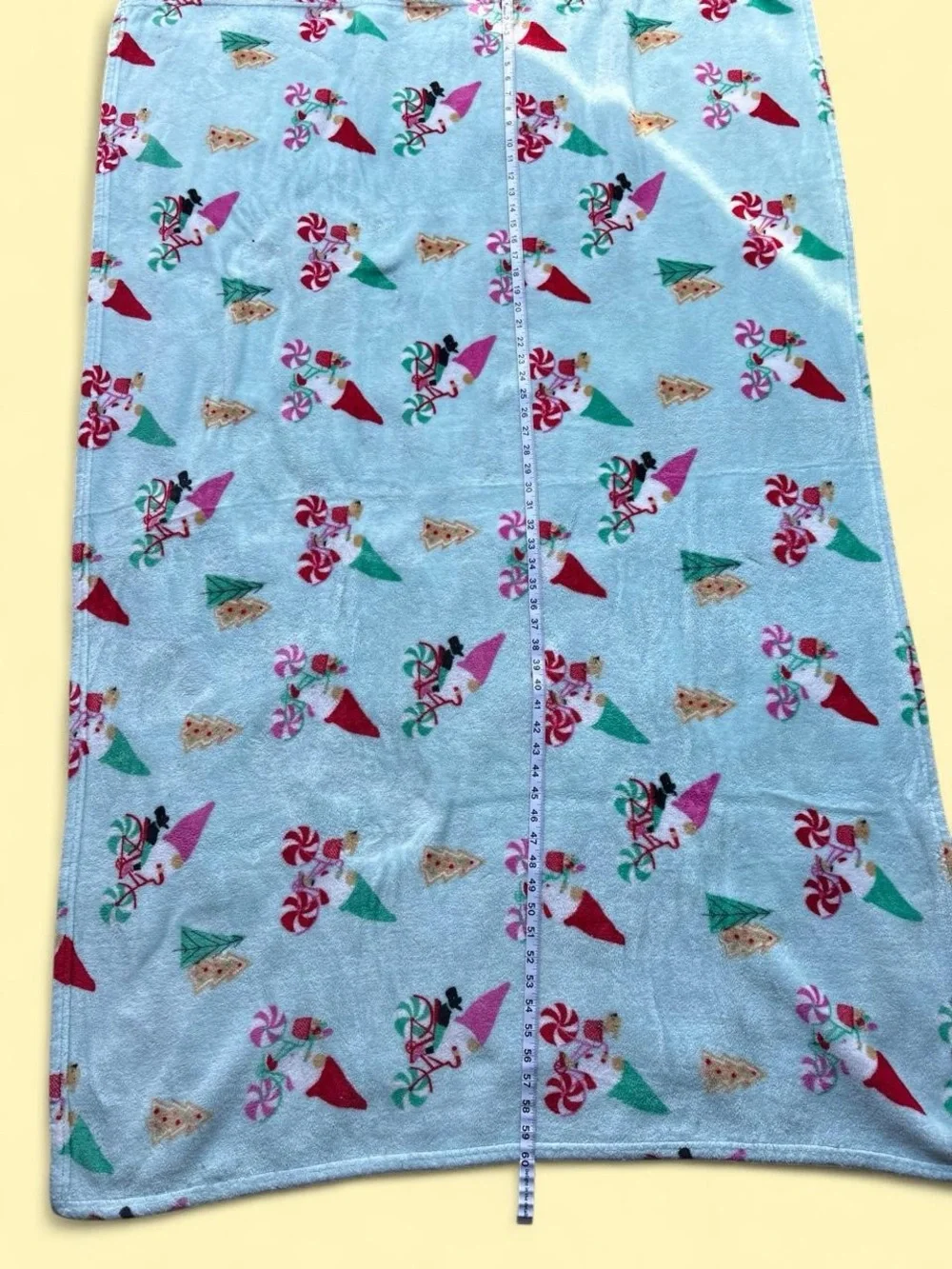 ✨ Christmas candy cane and reindeer fleece blanket✨
